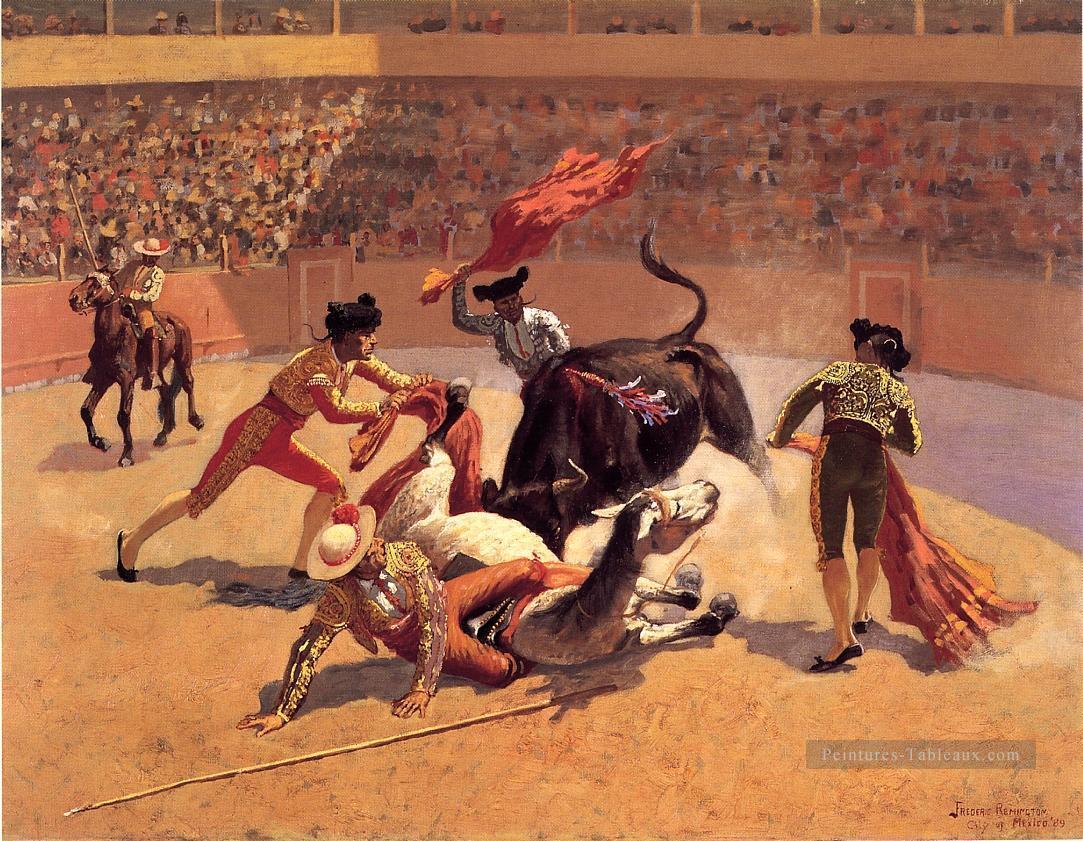 Bull Fight au Mexique Far West américain Frederic Remington Peintures à l'huile
